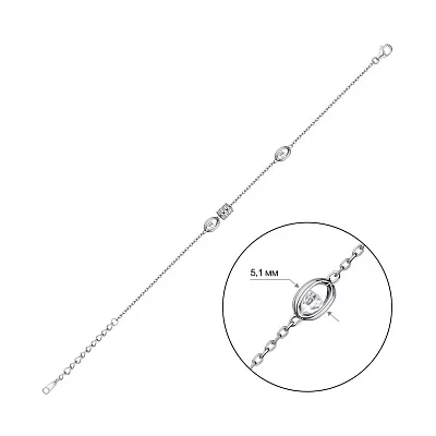 Срібний браслет з фіанітами (арт. 7509/3921)