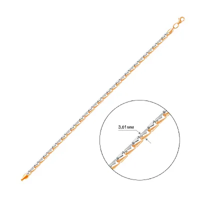Золотий браслет в комбінованому кольорі металу (арт. 321387кб)