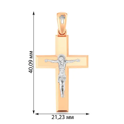 Нательный крестик с распятием из золота (арт. 501061)