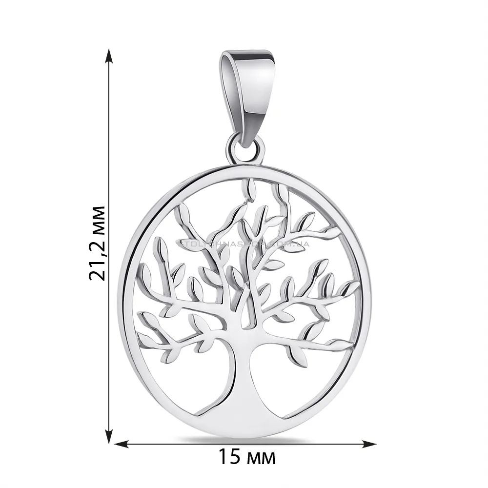 Срібний підвіс "Дерево" без каміння  (арт. 7503/3611) - 2 - цена