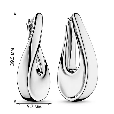 Сережки Francelli з білого золота (арт. 105582б)