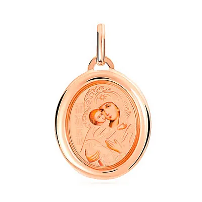 Золота ладанка іконка Божа Матір «Володимирська» (арт. 401705рц)