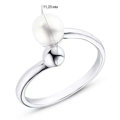 Срібна каблучка з перлами (арт. 7501/4260жб)