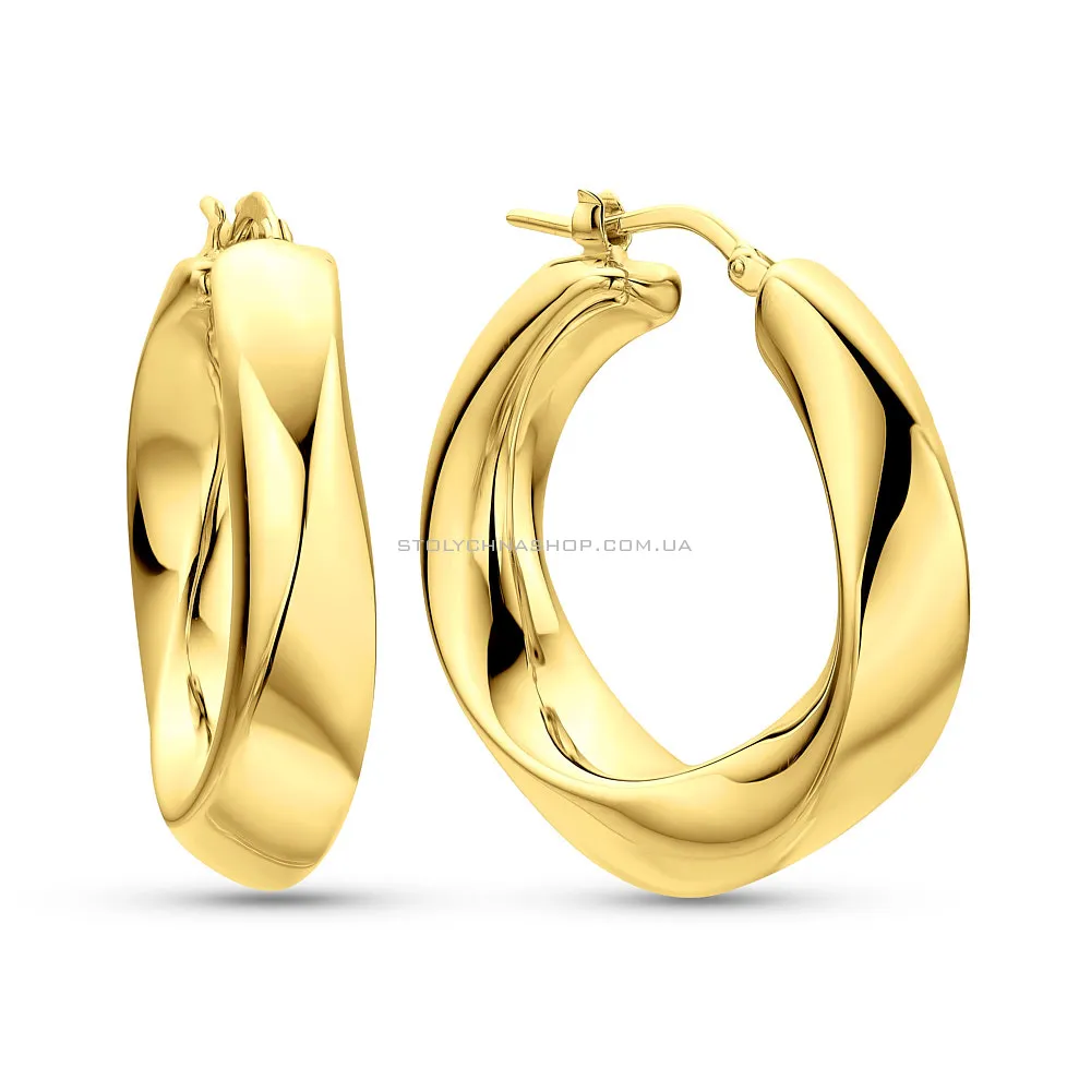 Золоті сережки-кільця Francelli в жовтому кольорі металу (арт. 109744/25ж) - цена