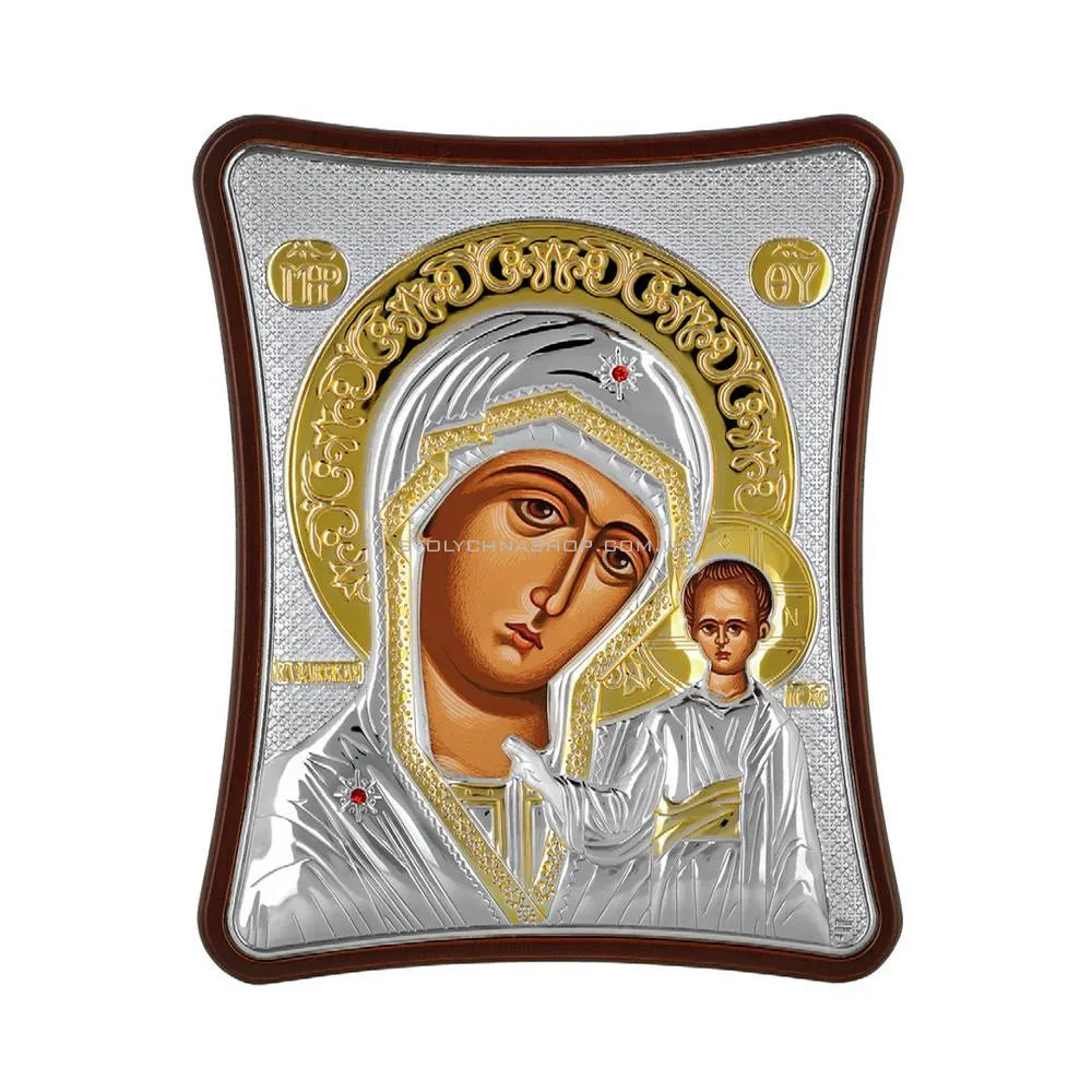 Ікона зі срібла "Пресвята Богородиця Казанська" (200х150 мм) (арт. MA/E1406/1X) - цена