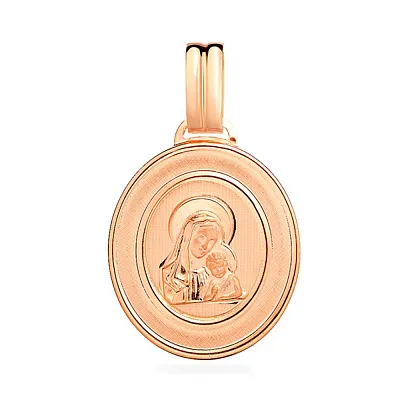 Золота ладанка іконка "Діва Марія та Ісус" (арт. 421127)