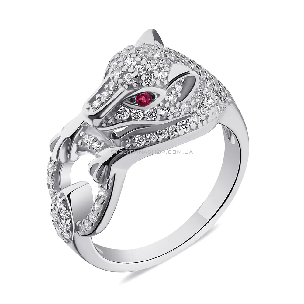Серебряное кольцо с альпинитами и фианитами (арт. 7501/6740амлн) - цена