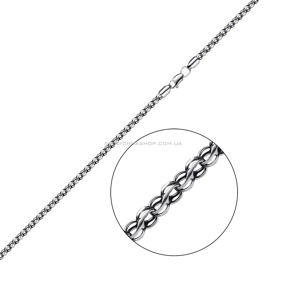 Ланцюжок срібний плетіння Струмочок (арт. 03015225ч)