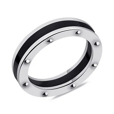Серебряное кольцо с ониксом (арт. 7501/6567о)