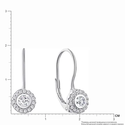 Срібні сережки з фіанітами (арт. 7502/3509)