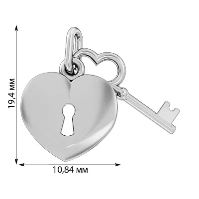 Золотая подвеска «Ключ от сердца» (арт. 440462б)