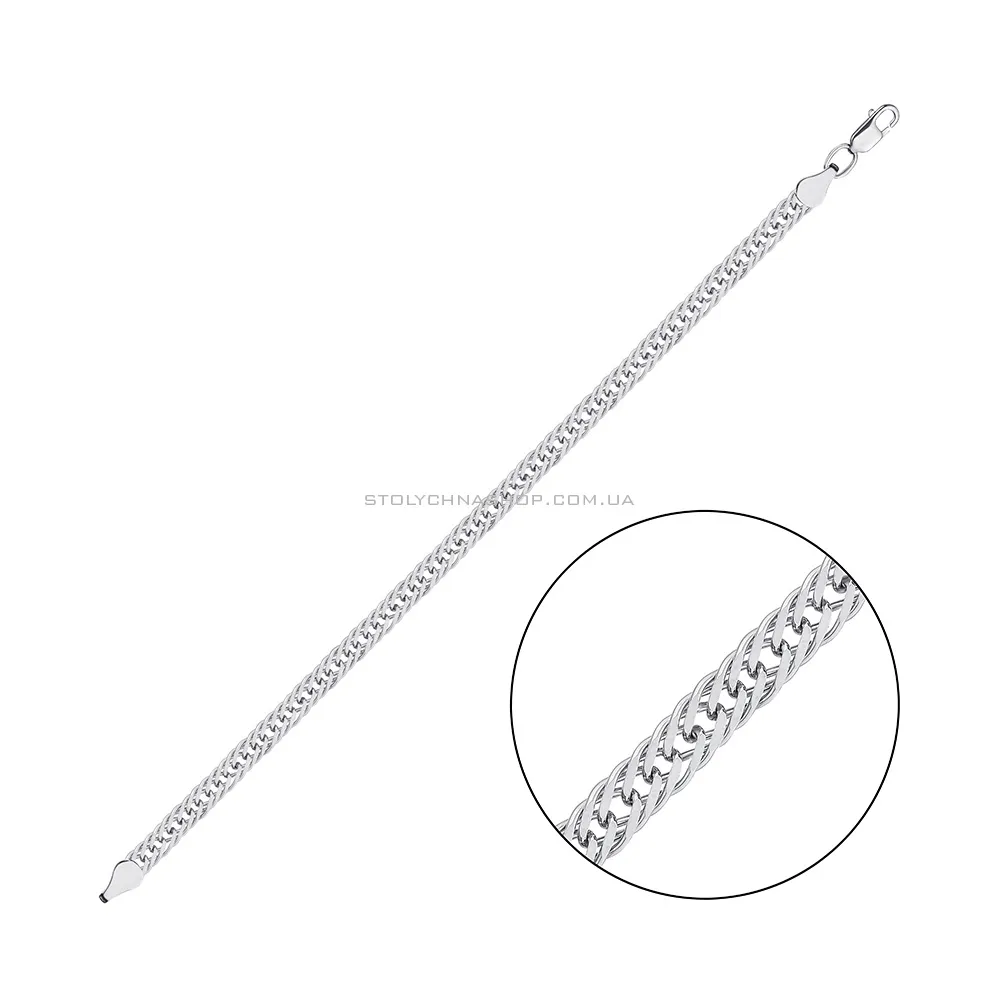 Срібний браслет Ромб подвійний (арт. 7509/4-0316.70.2) - цена