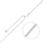 Цепочка из серебра плетения Снейк с регулируемой длиной (арт. 0304205з)