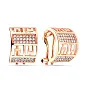 Сережки Олімпія з червоного золота з фіанітами (арт. 105564)