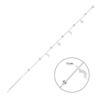 Срібний браслет з підвісками (арт. 7509/3773)