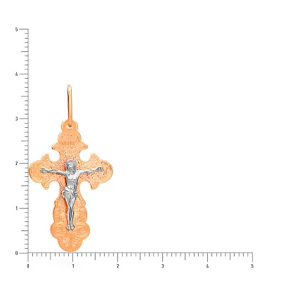 Золотой крестик с распятием  (арт. 515201р)