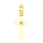 Крестик из желтого золота с бриллиантом  (арт. П011022ж)
