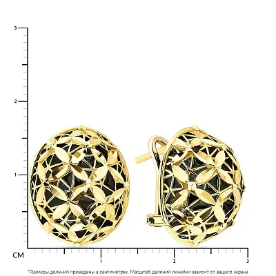 Сережки золотые Francelli с эмалью (арт. 108188жеч)