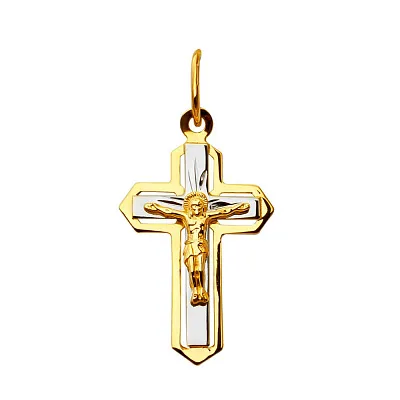 Крестик православный из желтого золота (арт. 521000ж)