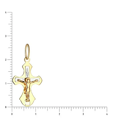 Крестик из желтого золота с распятием  (арт. 526500ж)
