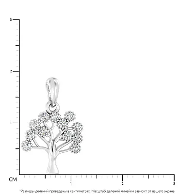 Серебряный подвес &quot;Дерево жизни&quot; с фианитами  (арт. Х440695)