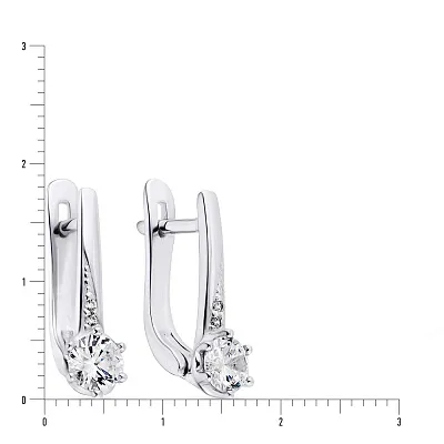 Срібні сережки з фіанітами (арт. 7502/25053р)