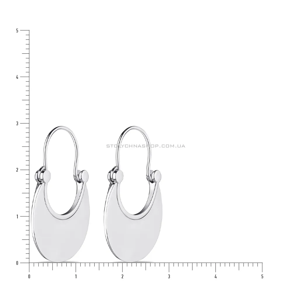 Срібні сережки (арт. 7502/3989) - 2 - цена