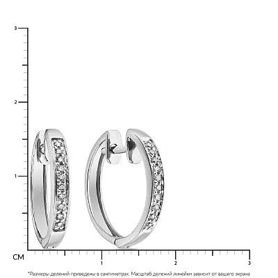 Золотые серьги кольца с бриллиантами  (арт. С341169б)