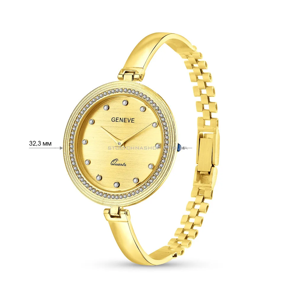Жіночий золотий годинник з фіанітами (арт. 260227ж) - 5 - цена