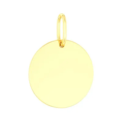 Золотой подвес &quot;Монета&quot; в желтом цвете металла (арт. 440688ж)