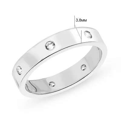 Серебряное кольцо с фианитами  (арт. 7501/4092)