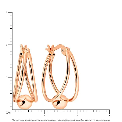 Сережки из красного золота (арт. 107466/20)