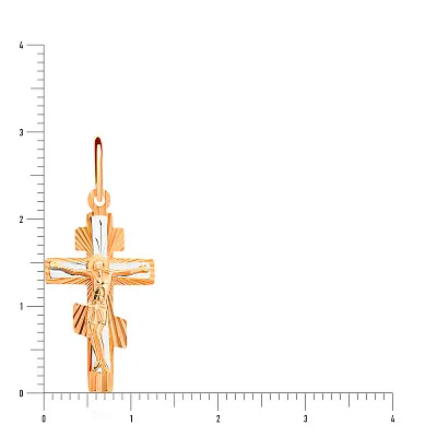 Золотий натільний хрестик "Розп'яття" (арт. 521003н)