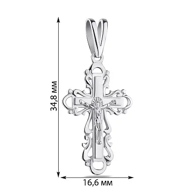 Хрестик срібний без каміння  (арт. 7504/2-0093.0.2)