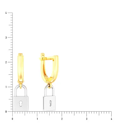 Золоті сережки з підвісками (арт. 110430жб)