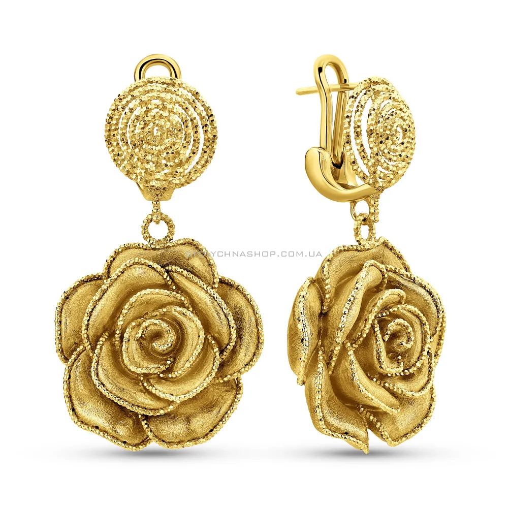 Золоті сережки Троянда Francelli  (арт. 1091355ж) - цена