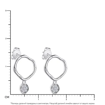 Сережки зі срібла з підвісками  (арт. 7518/6168)