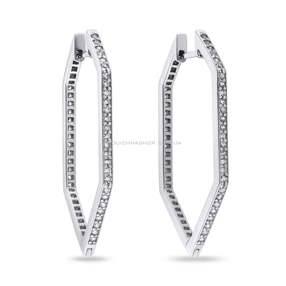 Срібні сережки з фіанітами Trendy Style (арт. 7502/29014р) - цена