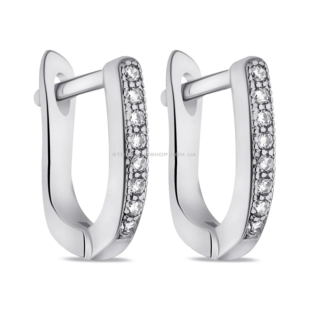 Срібні сережки з фіанітами (арт. 7502/9396/1) - цена