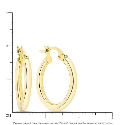 Золоті сережки-кільця в жовтому кольорі металу (арт. 100945/20ж)