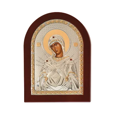 Икона Пресвятая Богородица Семистрельная (140х100 мм) (арт. MA/E1114DX)