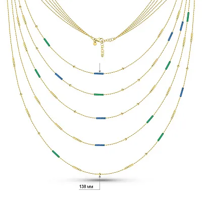 Золоте багатошарове кольє Francelli  (арт. 352580жзс)