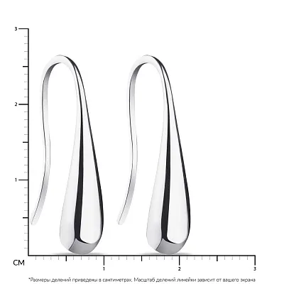 Сережки из серебра «Капельки» (арт. 7502/372сп)