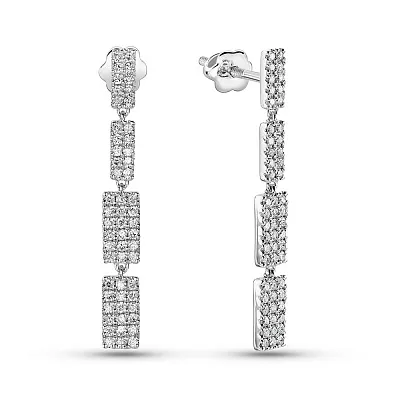Серьги из белого золота с бриллиантами (арт. С341323050б)