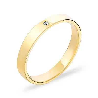 Кольцо обручальное из золота с бриллиантом (арт. К239182ж)