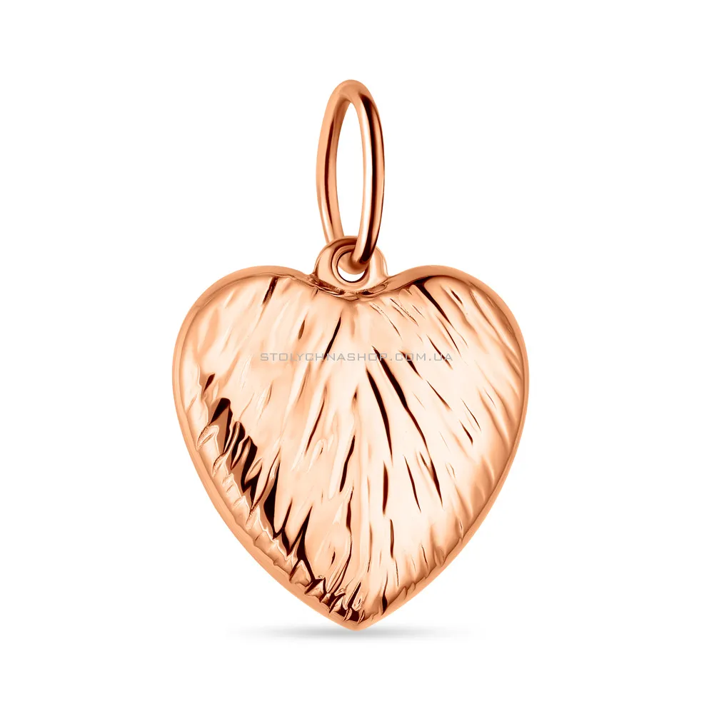Підвіска з червоного золота "Серце" без каміння (арт. 424513) - цена
