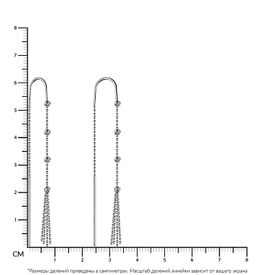 Серьги-протяжки из белого золота (арт. 107731б)