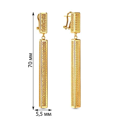 Золоті сережки Francelli з підвісками (арт. 105140ж)