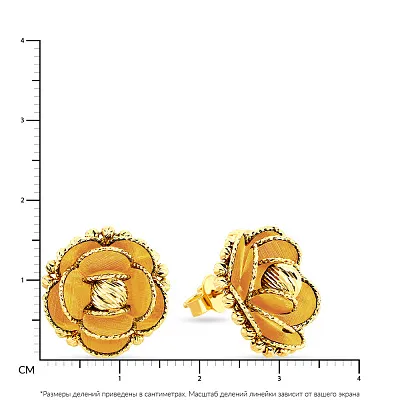 Пусеты из желтого золота Francelli  (арт. 108222ж)