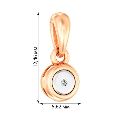 Золота підвіска з діамантом  (арт. П011028)